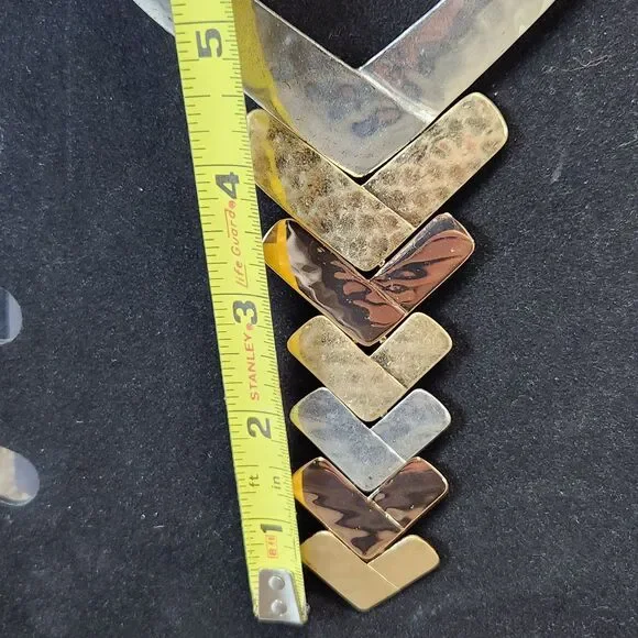 Robert Lee Morris RLM Studio Soho collection Collar Necklace Hammered Finish - Picture 4 of 9